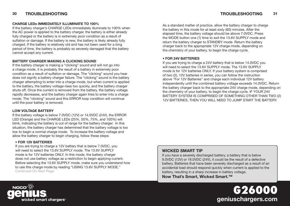 NOCO Genius G26000 User Manual | Page 17 / 58