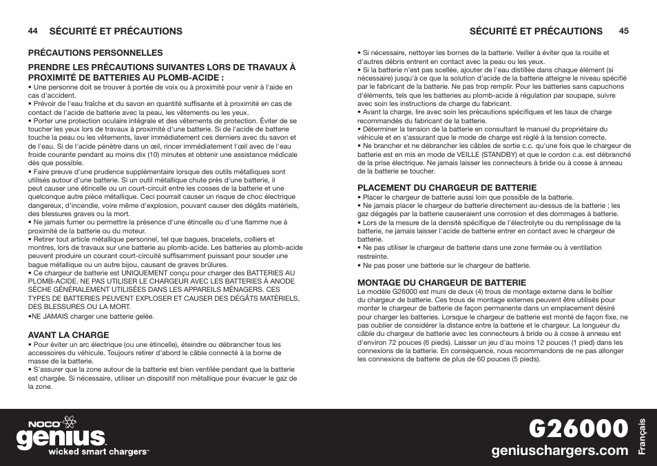 NOCO Genius G26000 User Manual | Page 24 / 58