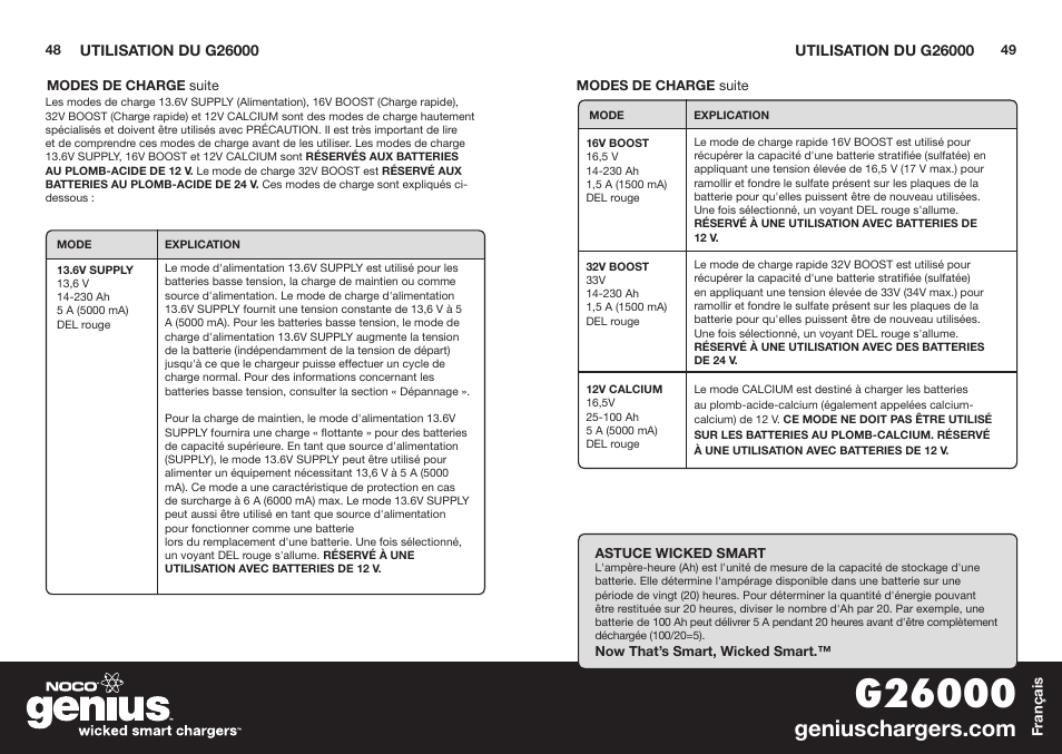 NOCO Genius G26000 User Manual | Page 26 / 58