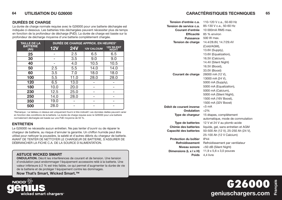 NOCO Genius G26000 User Manual | Page 34 / 58