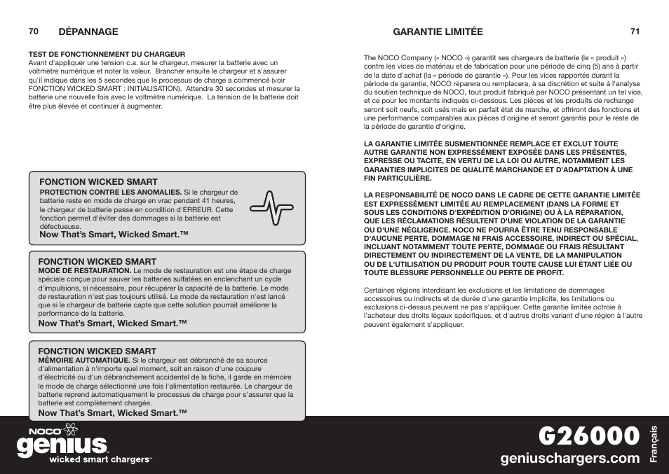 NOCO Genius G26000 User Manual | Page 37 / 58