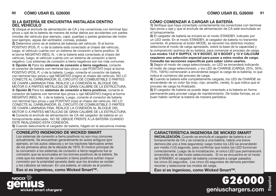 NOCO Genius G26000 User Manual | Page 47 / 58