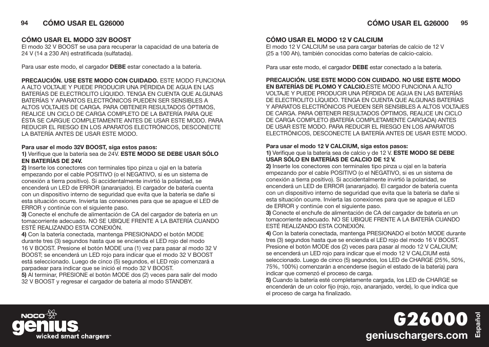 NOCO Genius G26000 User Manual | Page 49 / 58