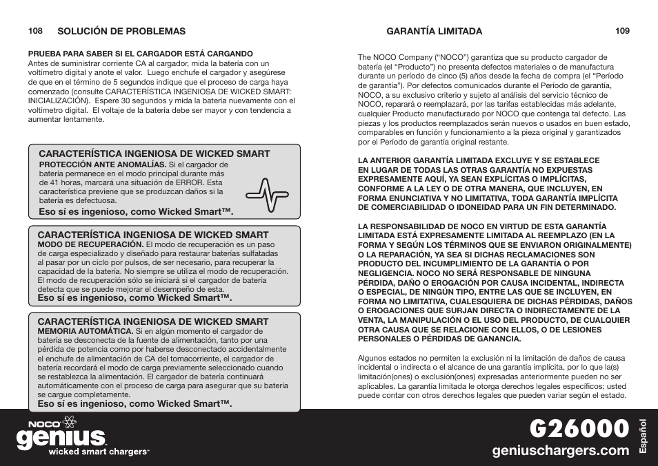 NOCO Genius G26000 User Manual | Page 56 / 58