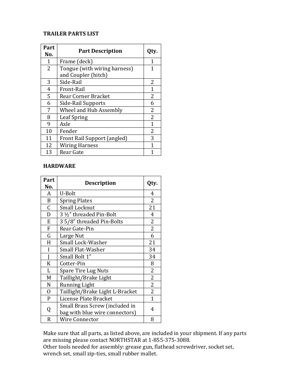 Northstar Trailers SPORTSTAR I User Manual | Page 2 / 13