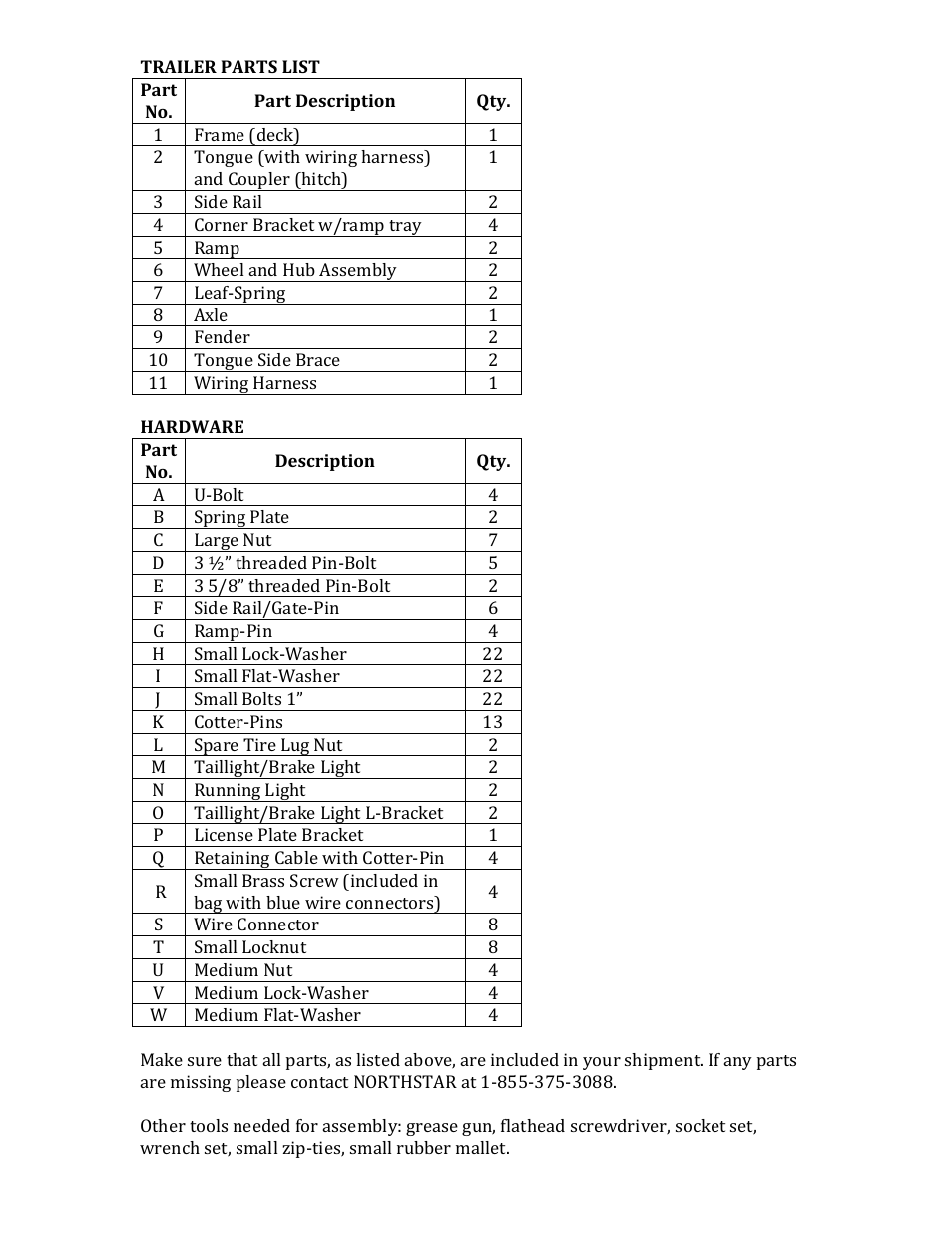 Northstar Trailers SPORTSTAR II User Manual | Page 2 / 14