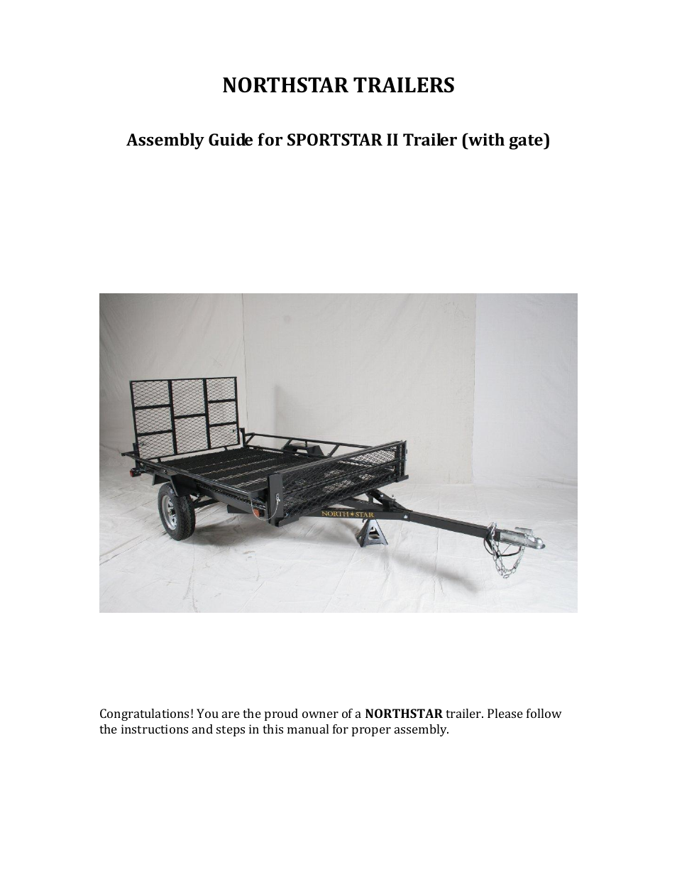 Northstar Trailers SPORTSTAR II WG User Manual | 13 pages