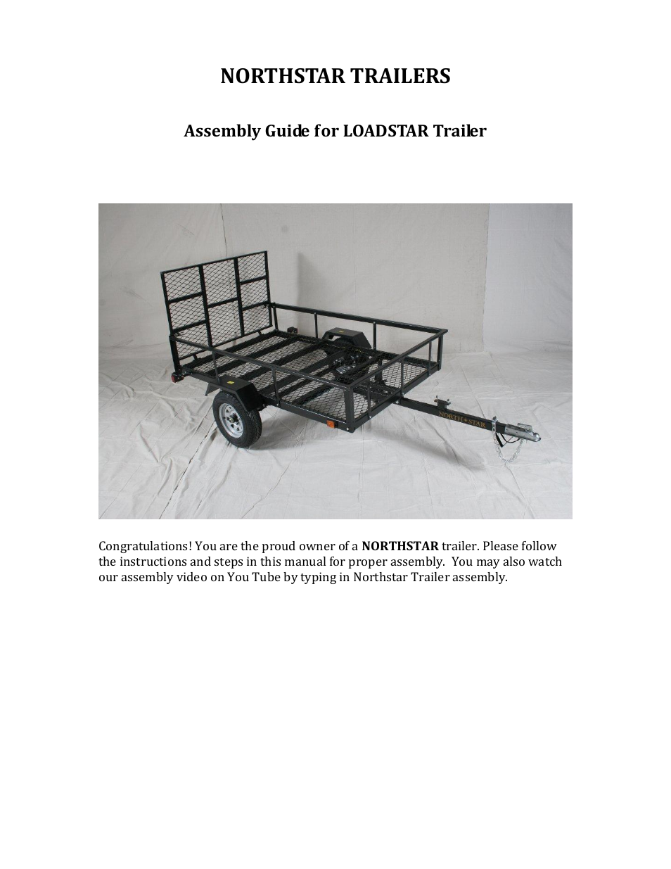 Northstar Trailers LOADSTAR I XL User Manual | 13 pages