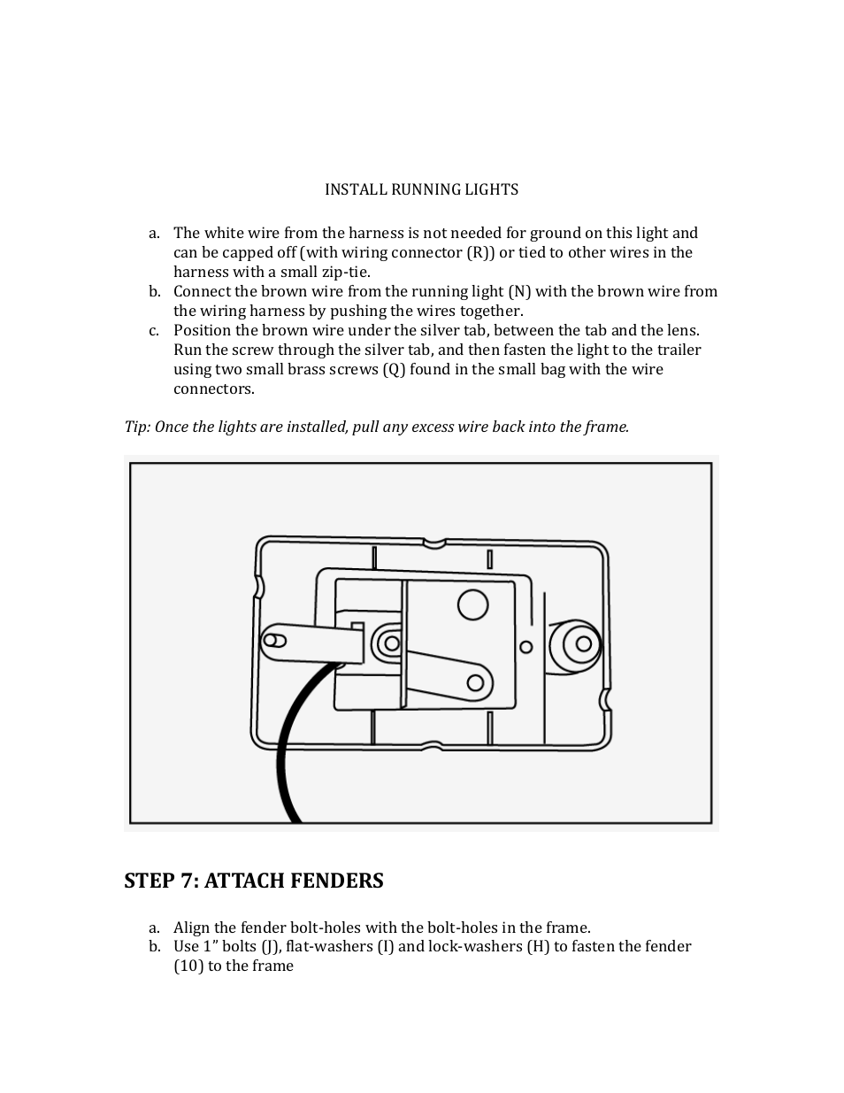 Step 7: attach fenders | Northstar Trailers LOADSTAR I XL User Manual | Page 11 / 13