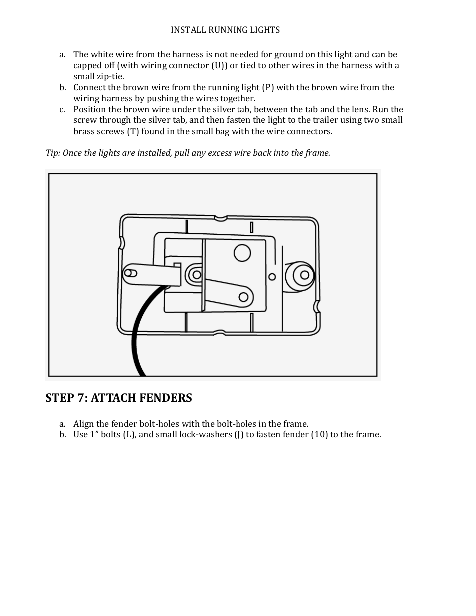 Step 7: attach fenders | Northstar Trailers MULTISTAR User Manual | Page 11 / 13