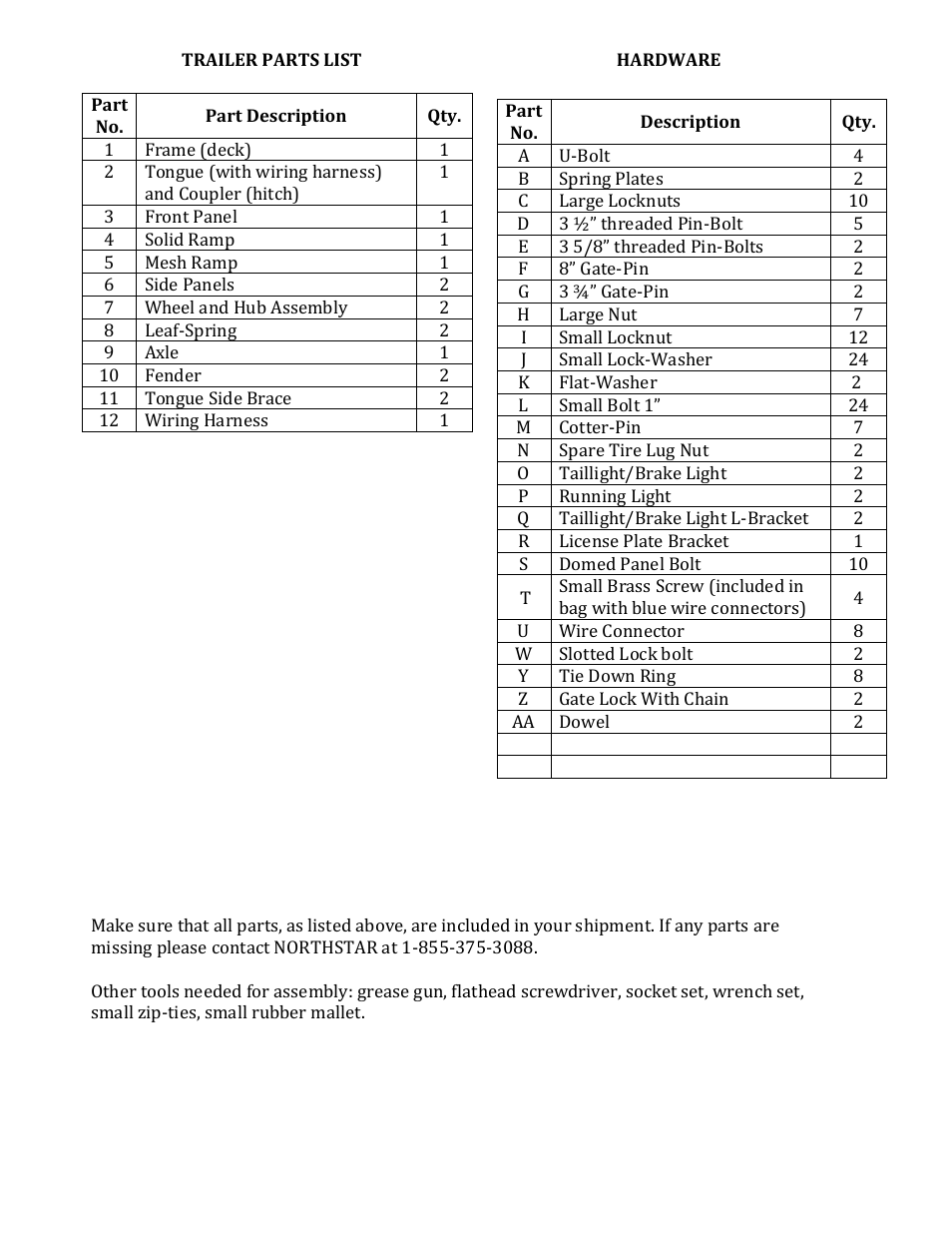 Northstar Trailers MULTISTAR User Manual | Page 2 / 13