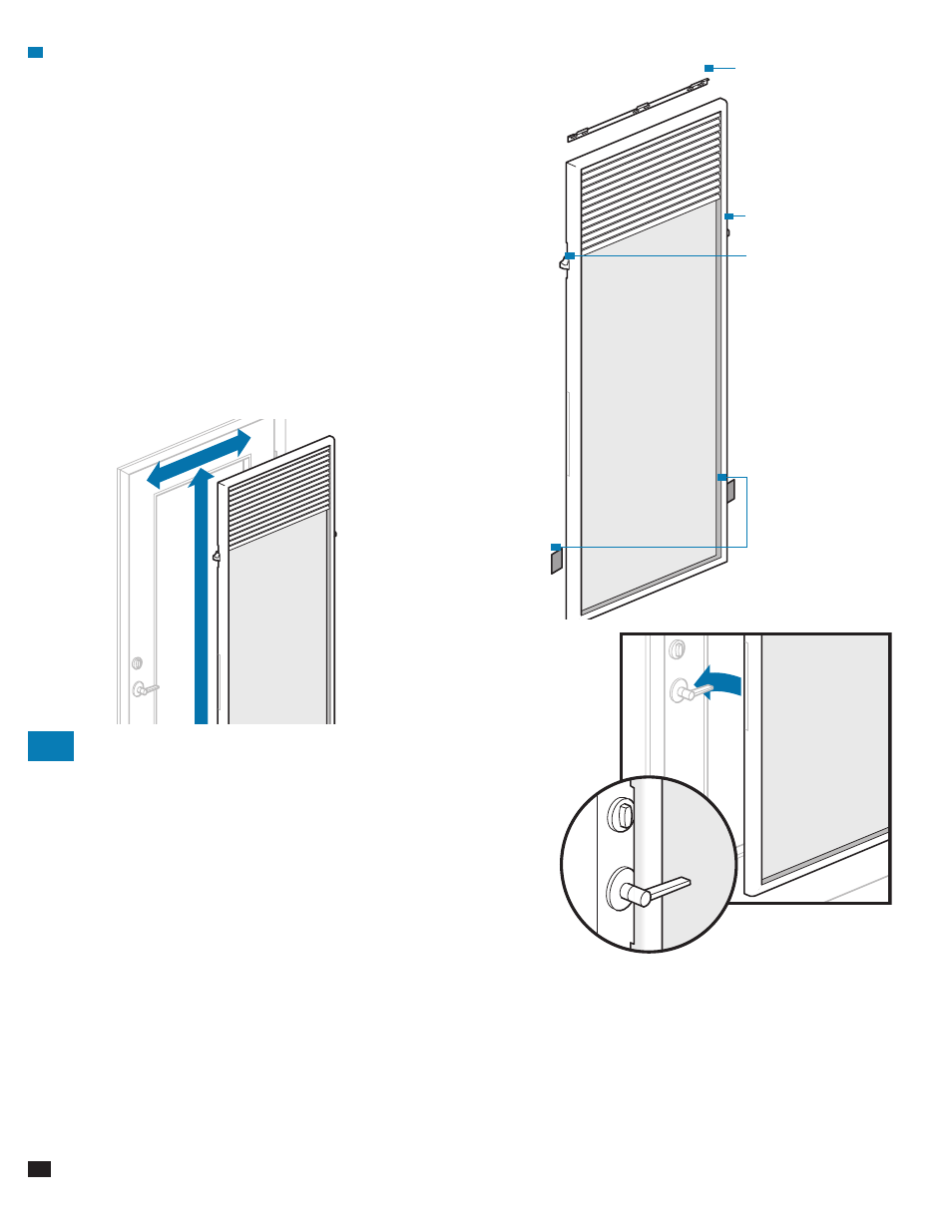 Calza correctamente, Interferencia con los aditamentos de la puerta | ODL Add-on/DIY Blinds —flush frame door glass User Manual | Page 8 / 20