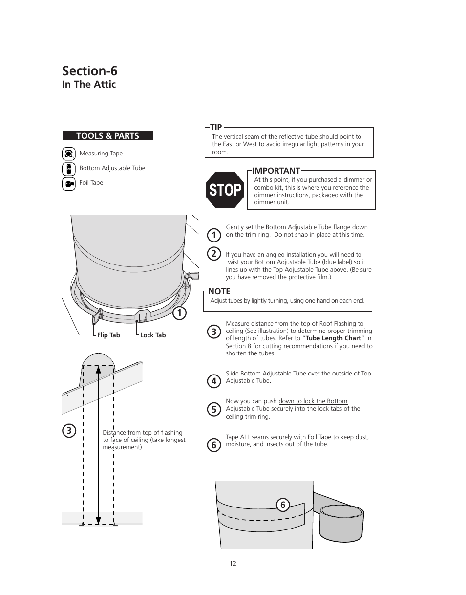 ODL Tubular Skylight User Manual | Page 12 / 31