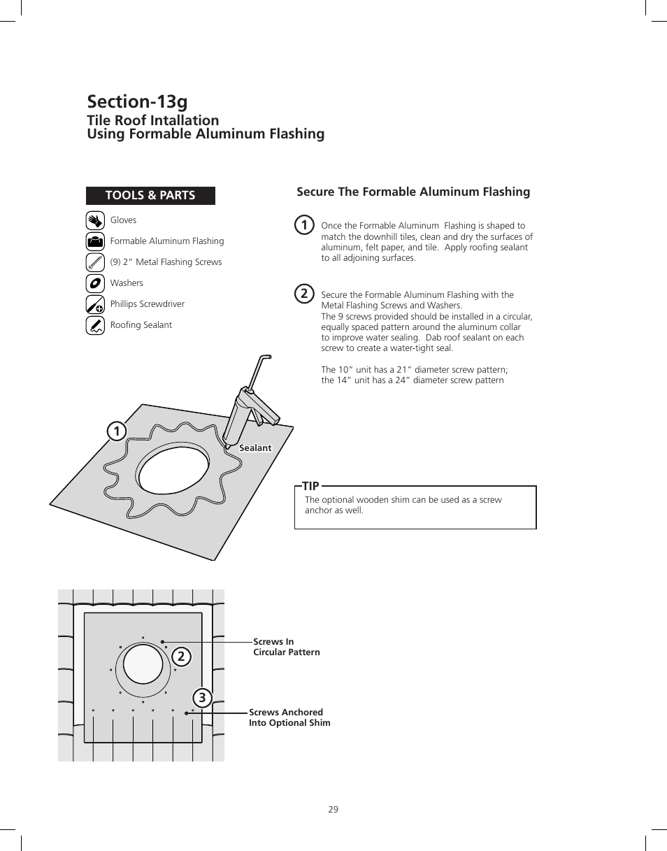 ODL Tubular Skylight User Manual | Page 29 / 31