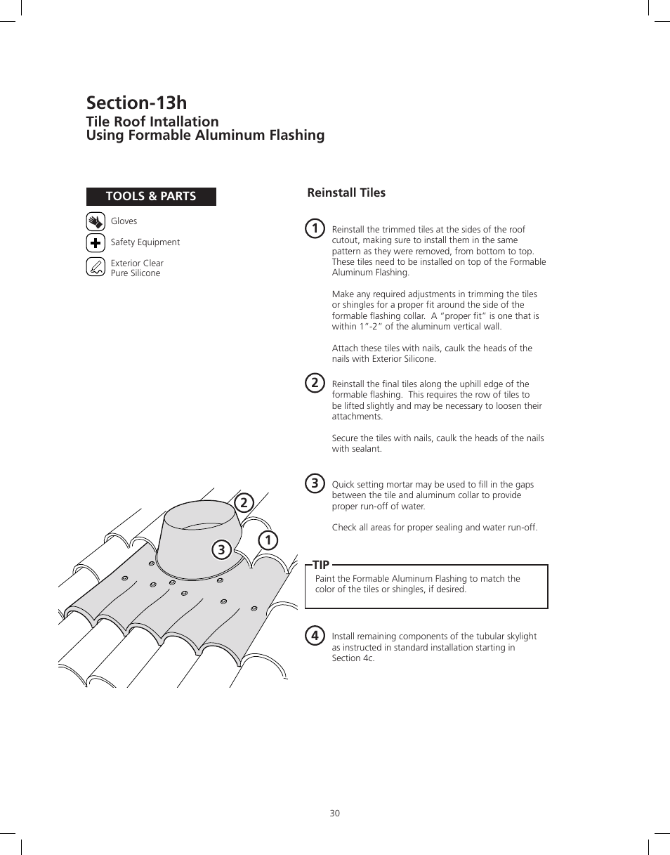 ODL Tubular Skylight User Manual | Page 30 / 31