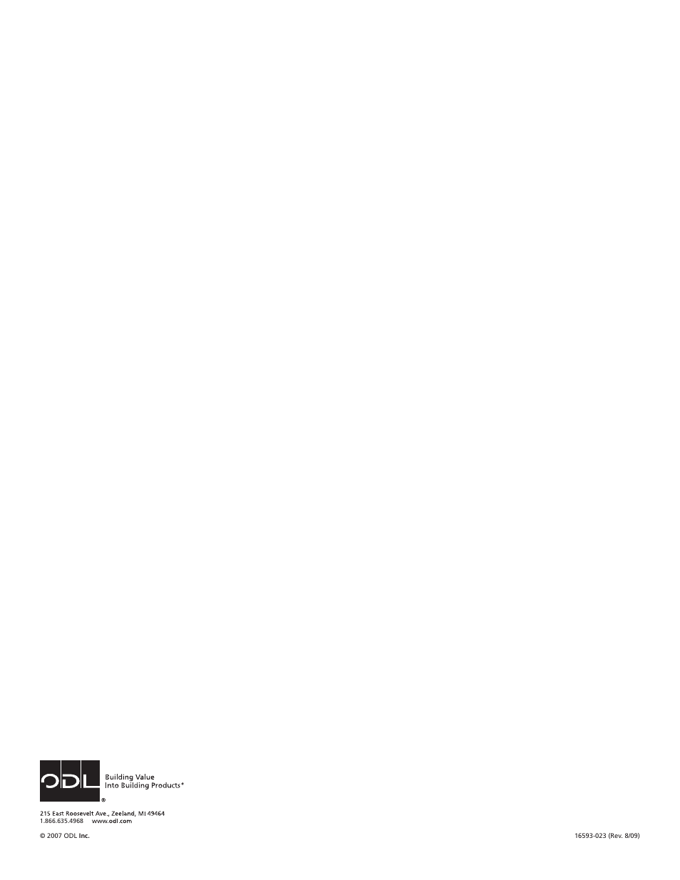 ODL Standard Retractable Screen Doors - double doors User Manual | Page 20 / 20