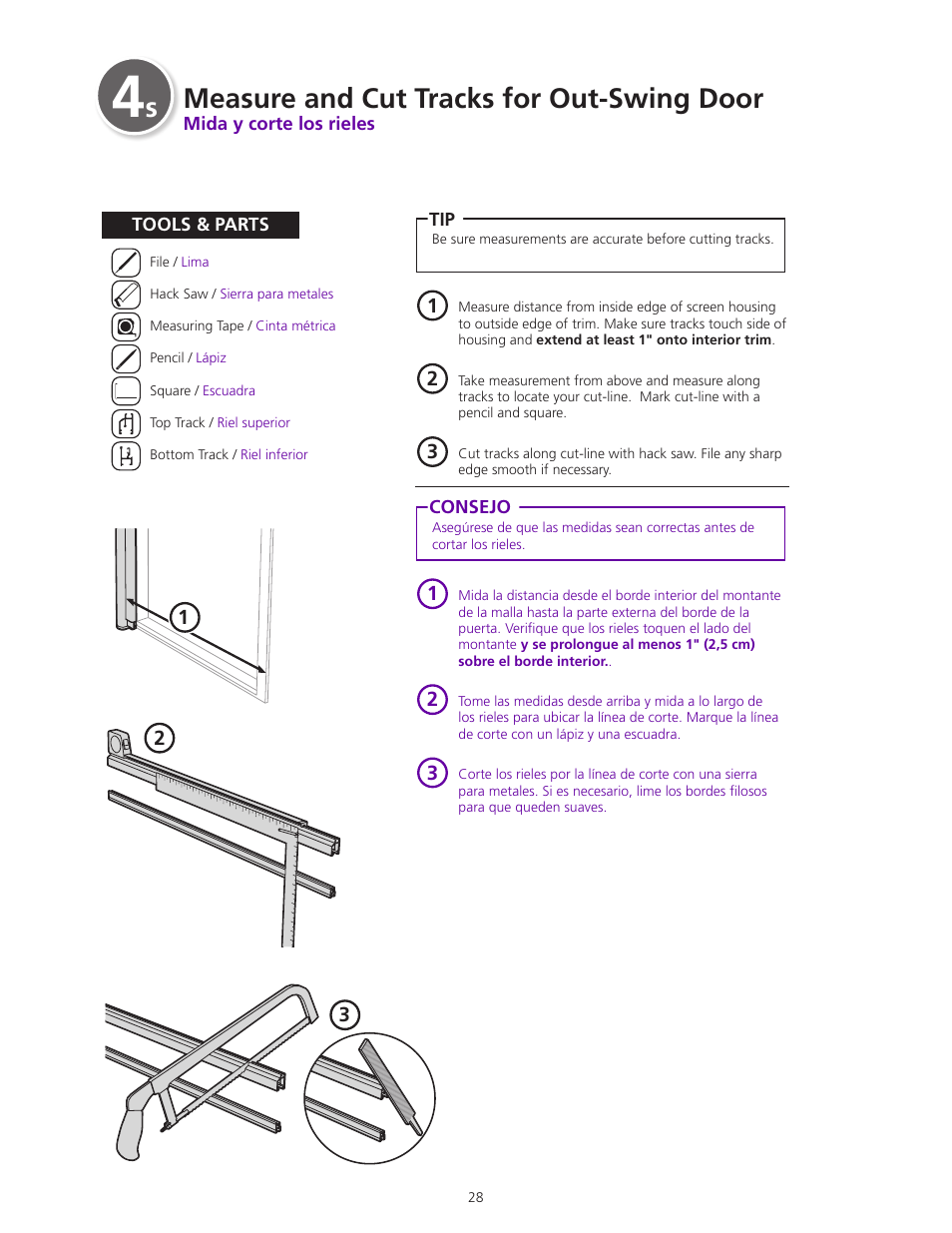 S-easure | ODL Standard Retractable Screen Door - sliding glass doors, out-swing doors, and short (6'6) in-swing doors