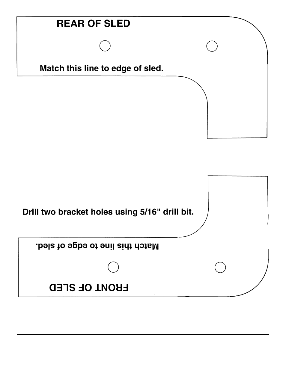 Outside edge of sled | Otter Outdoors XT 650 Cottage User Manual | Page 9 / 10