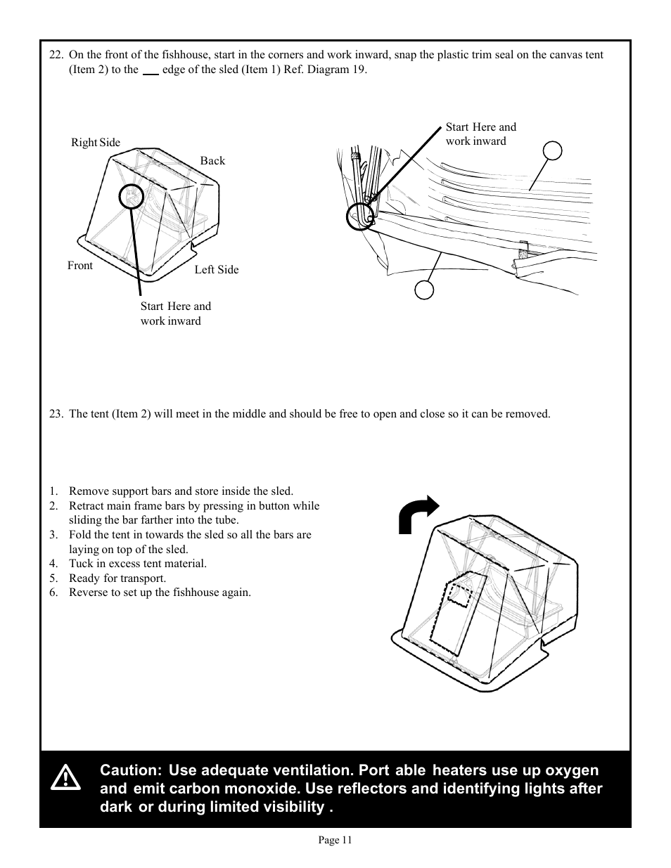 Otter Outdoors Pro Ice Cottage User Manual | Page 11 / 12