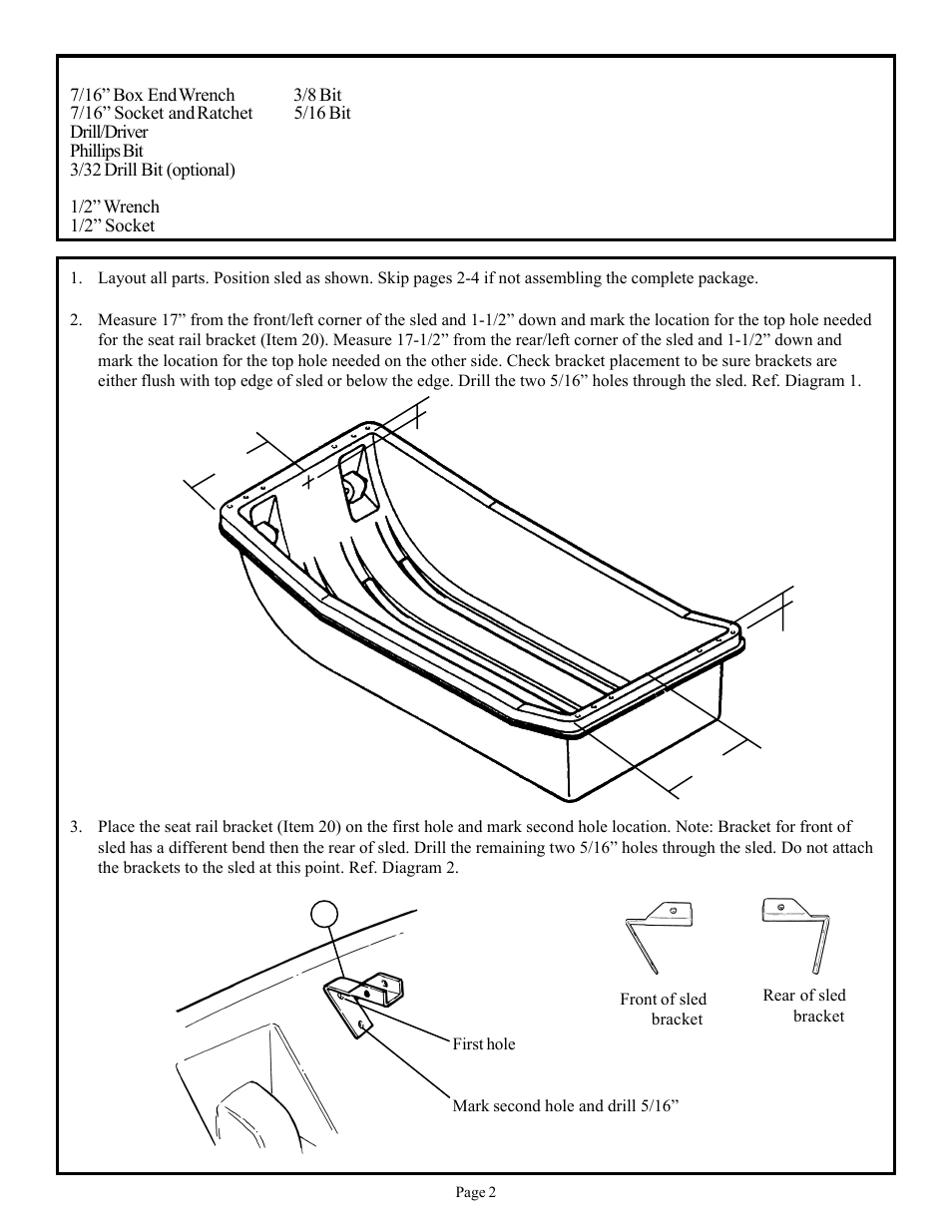 Tools required | Otter Outdoors Pro Ice Cottage User Manual | Page 2 / 12