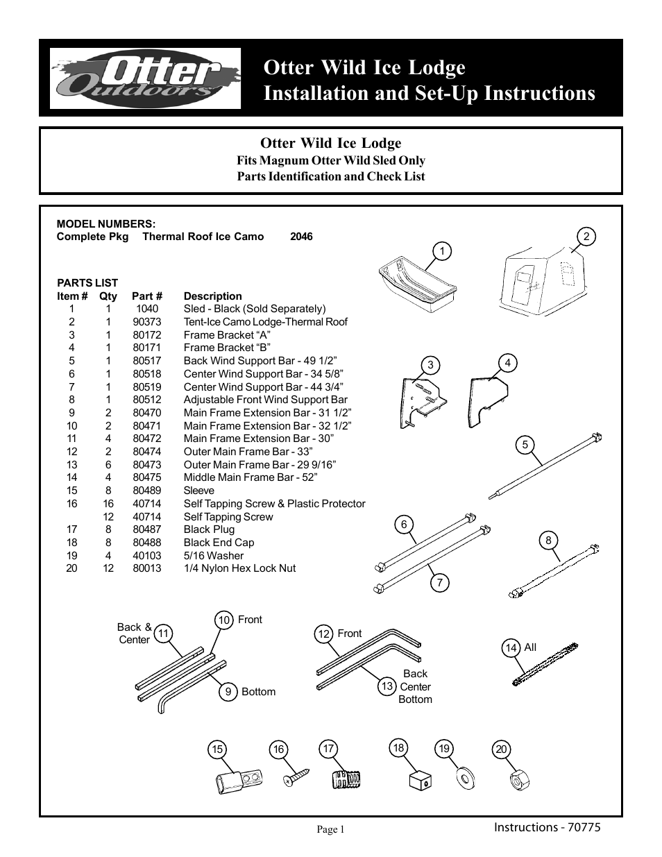 Otter Outdoors Wild Ice Lodge User Manual | 9 pages