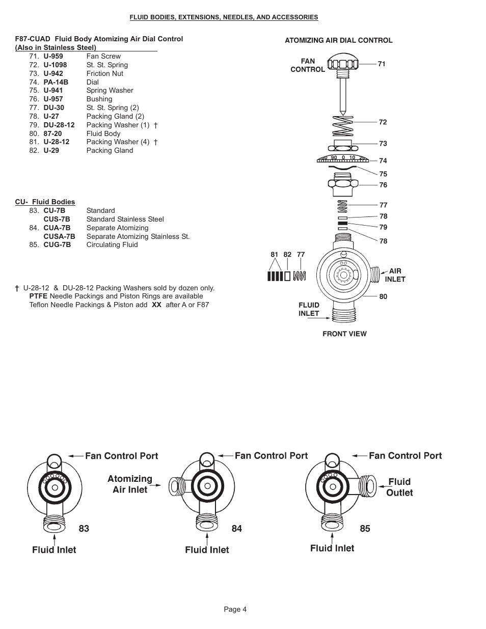 Paasche Airbrush A-CU/F87-PL User Manual | Page 4 / 4