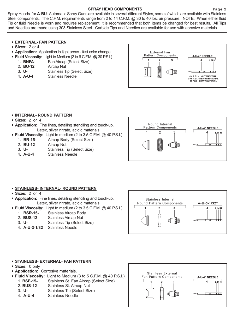 Paasche Airbrush A-BU-PL User Manual | Page 2 / 4
