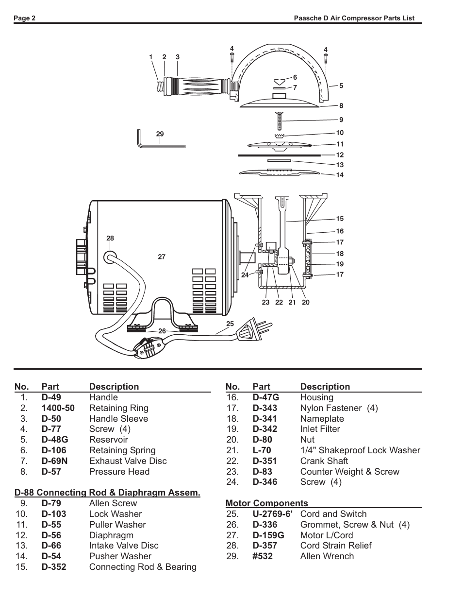 Paasche Airbrush D-PL User Manual | Page 2 / 2