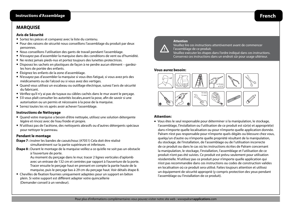 Palram Applications Venus 1350 - Door Cover User Manual | Page 3 / 9