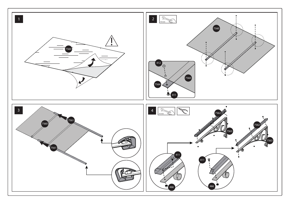 Palram Applications Venus 1350 - Door Cover User Manual | Page 7 / 9