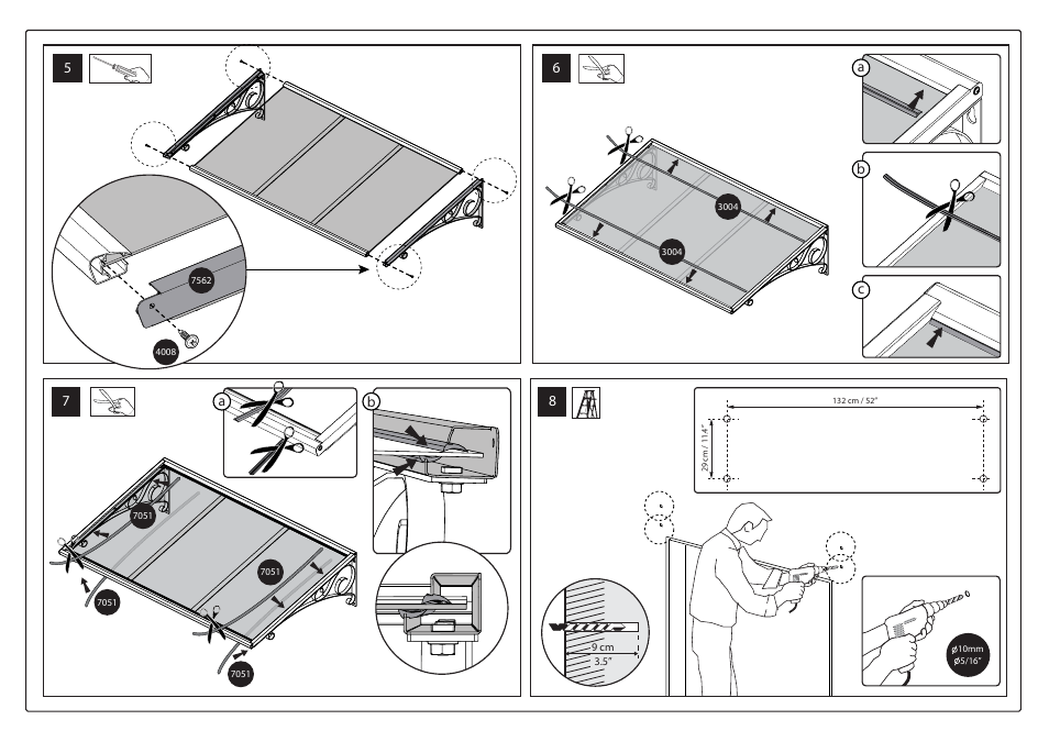 Palram Applications Venus 1350 - Door Cover User Manual | Page 8 / 9