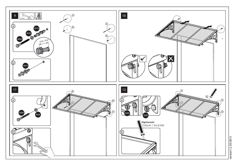 Palram Applications Venus 1350 - Door Cover User Manual | Page 9 / 9