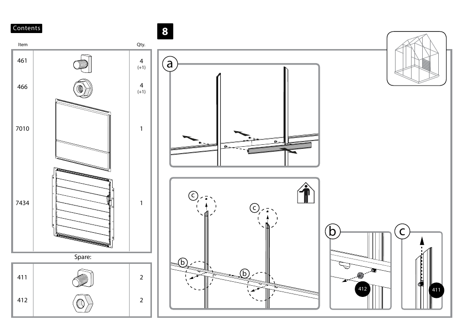 Palram Applications Side Louver Window User Manual | Page 13 / 18