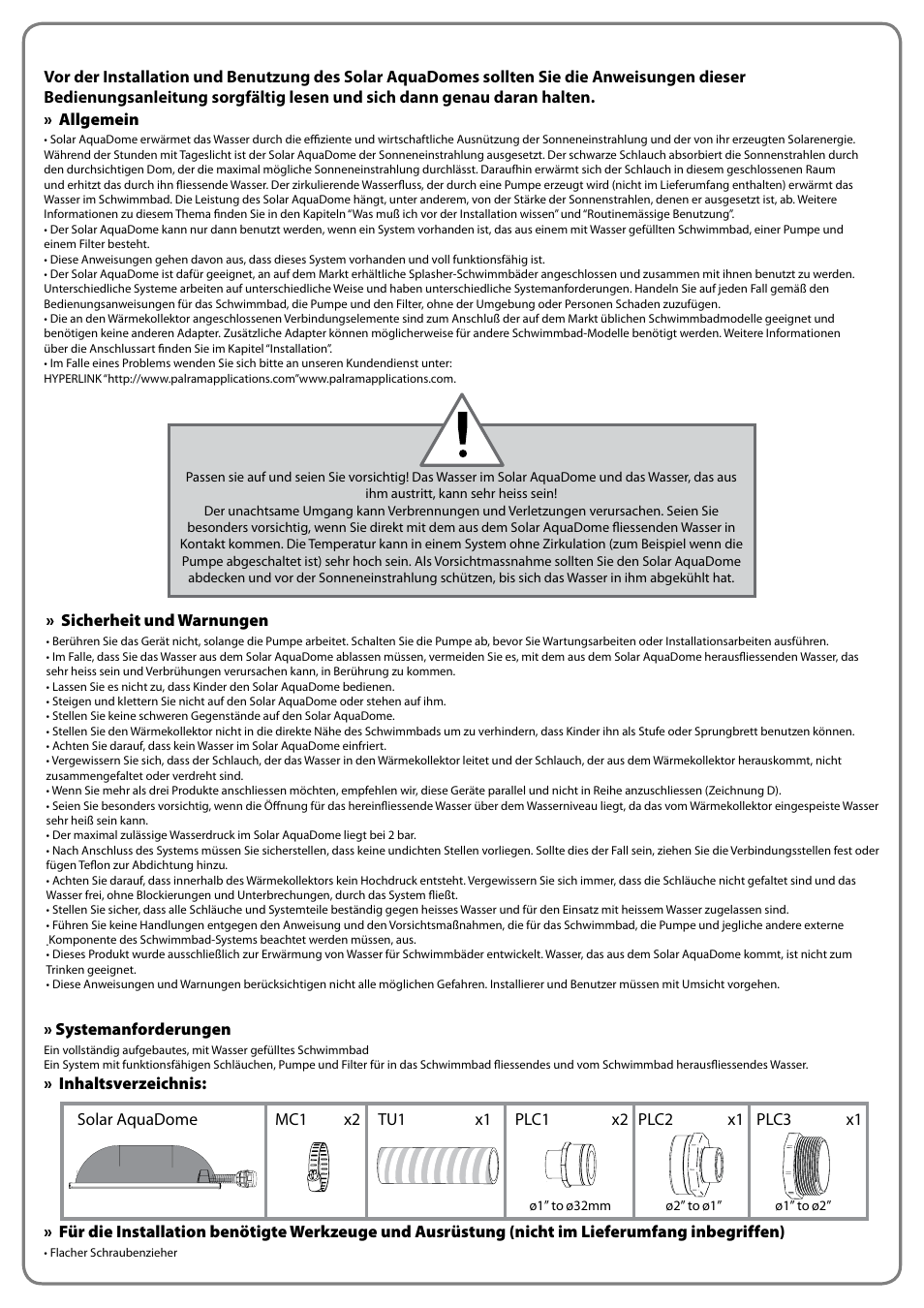 Palram Applications Solar AquaDome Grand User Manual | Page 5 / 10