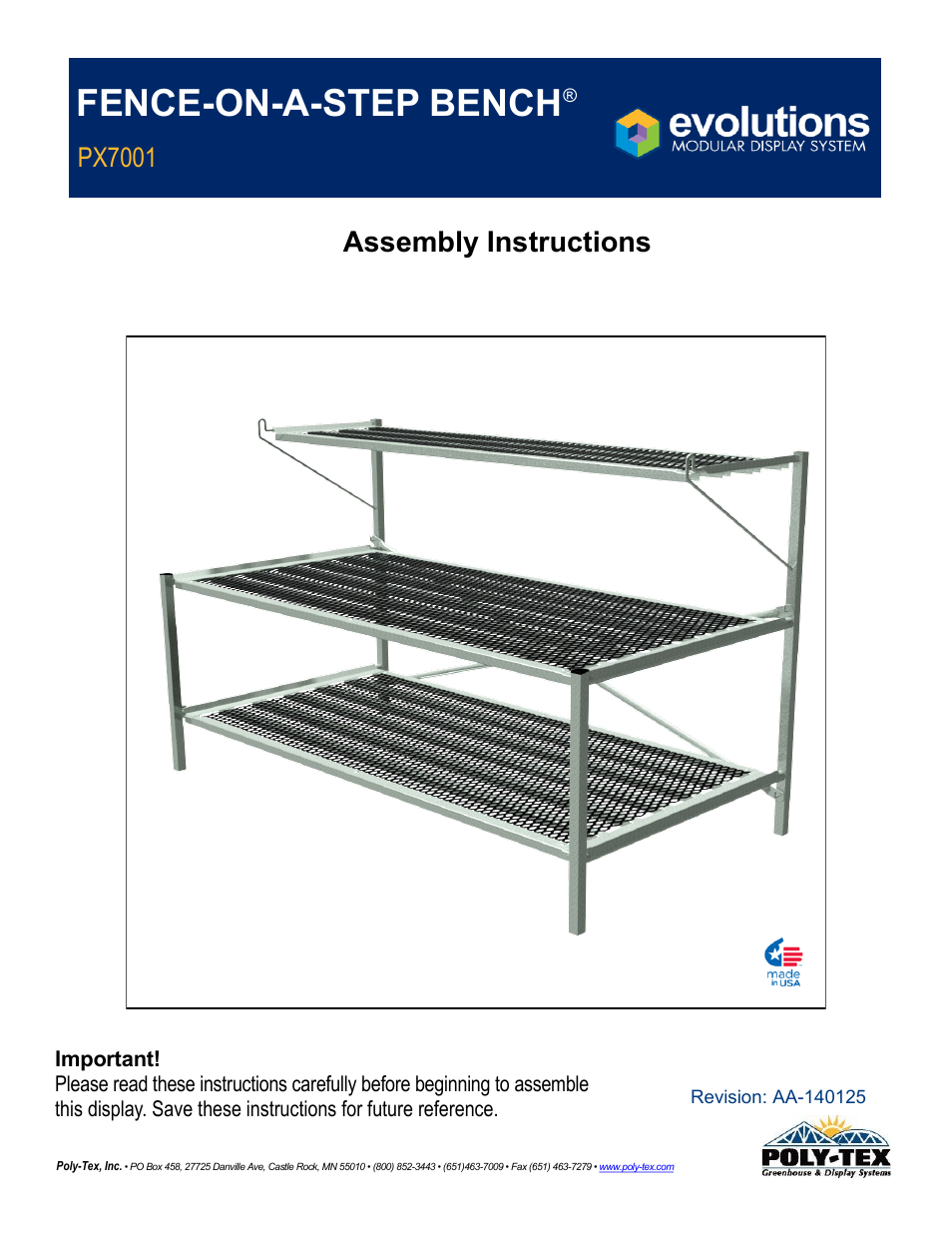 Poly-Tex PX7001 User Manual | 11 pages