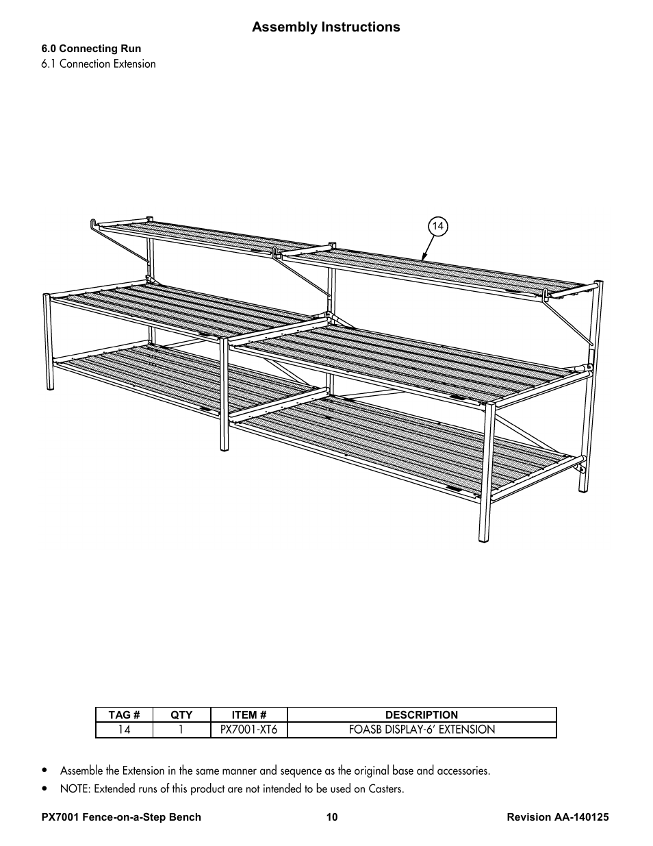 Assembly instructions | Poly-Tex PX7001 User Manual | Page 10 / 11