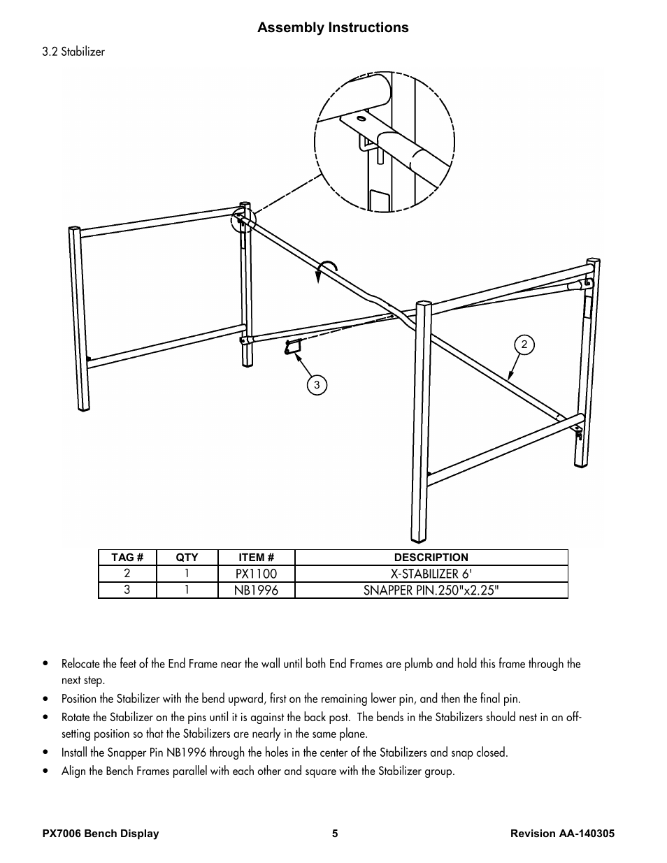 Assembly instructions | Poly-Tex PX7006 User Manual | Page 5 / 9