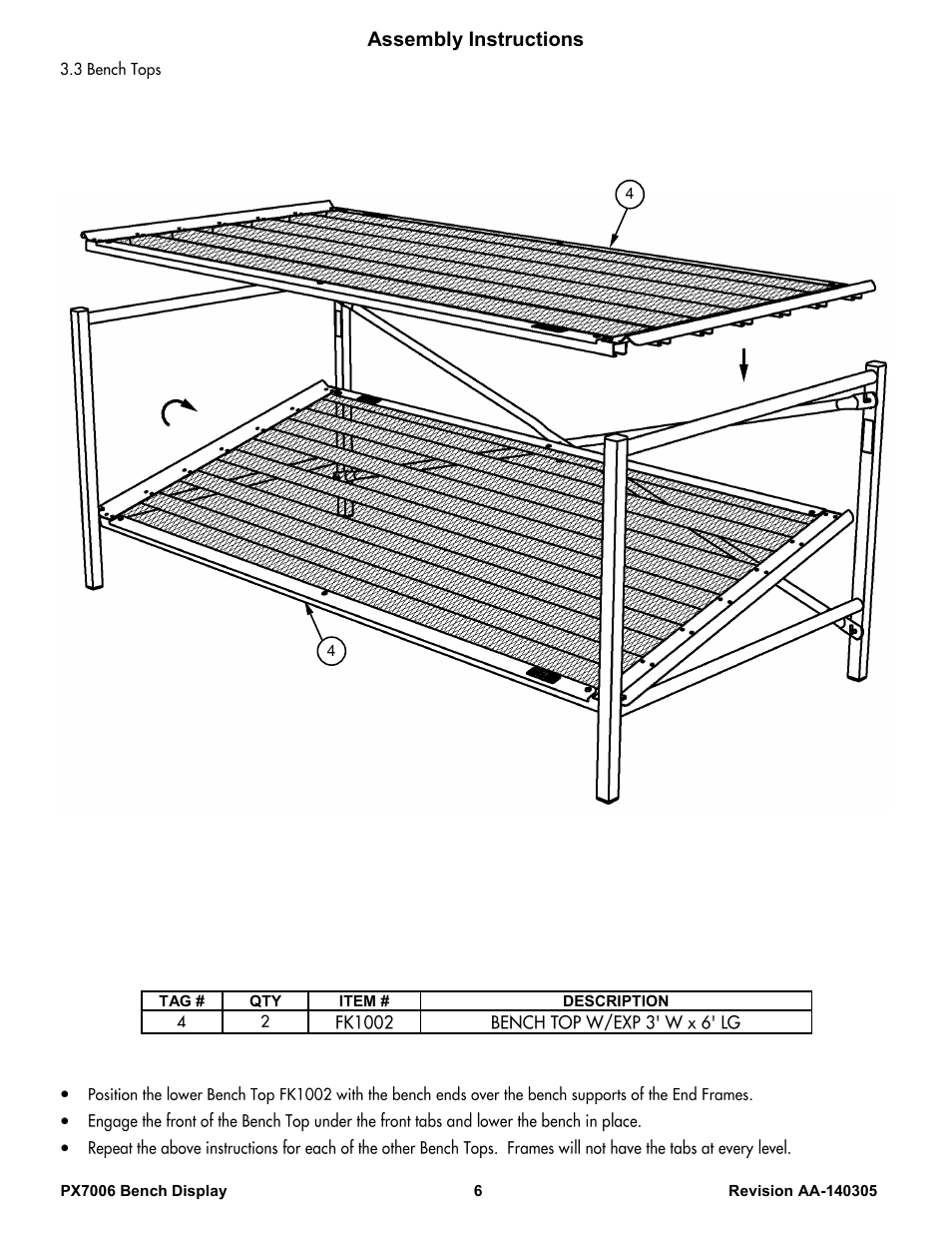 Assembly instructions | Poly-Tex PX7006 User Manual | Page 6 / 9