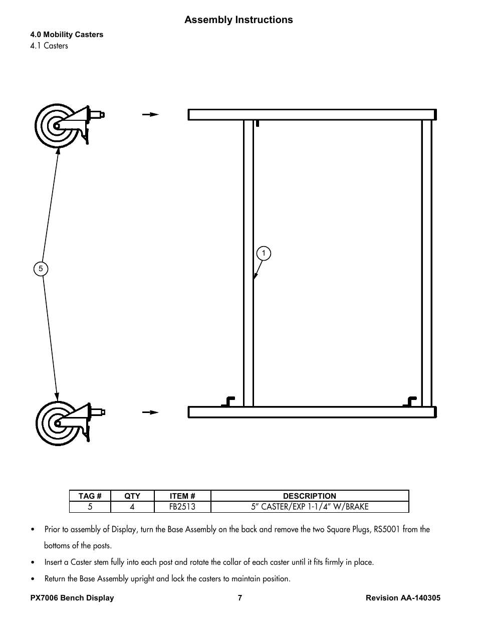 Assembly instructions | Poly-Tex PX7006 User Manual | Page 7 / 9