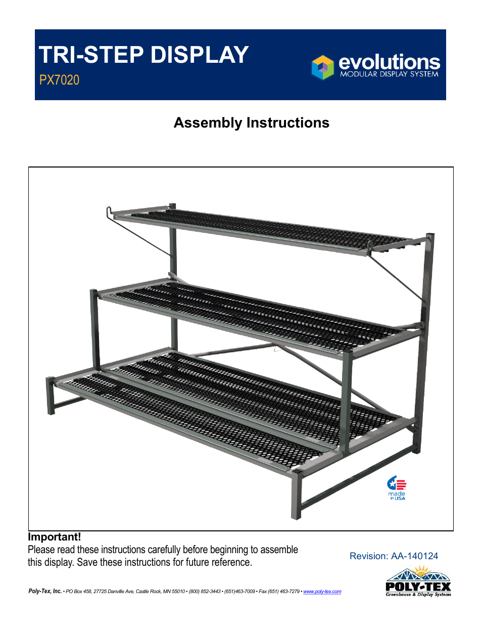 Poly-Tex PX7020 User Manual | 11 pages