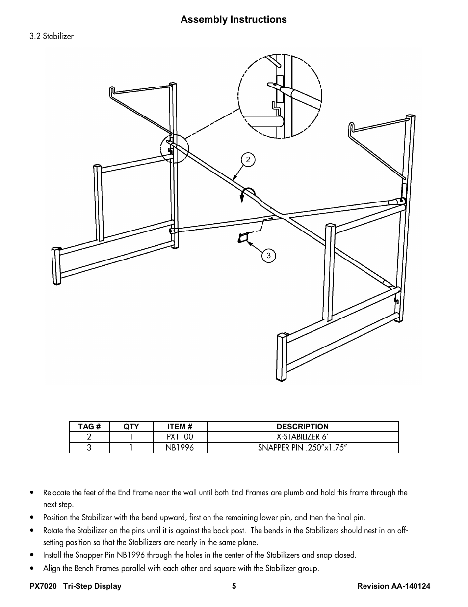 Assembly instructions | Poly-Tex PX7020 User Manual | Page 5 / 11