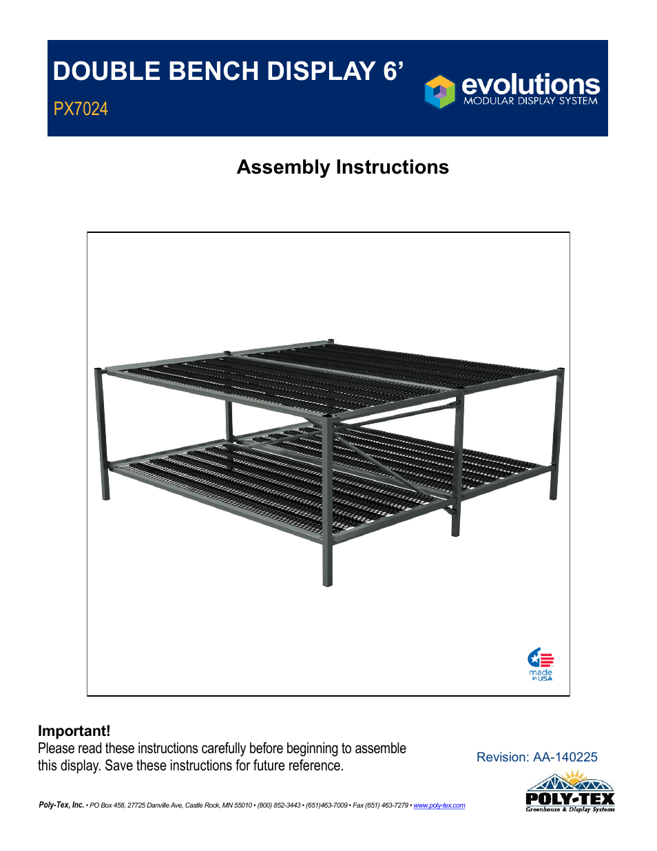 Poly-Tex PX7024 User Manual | 10 pages