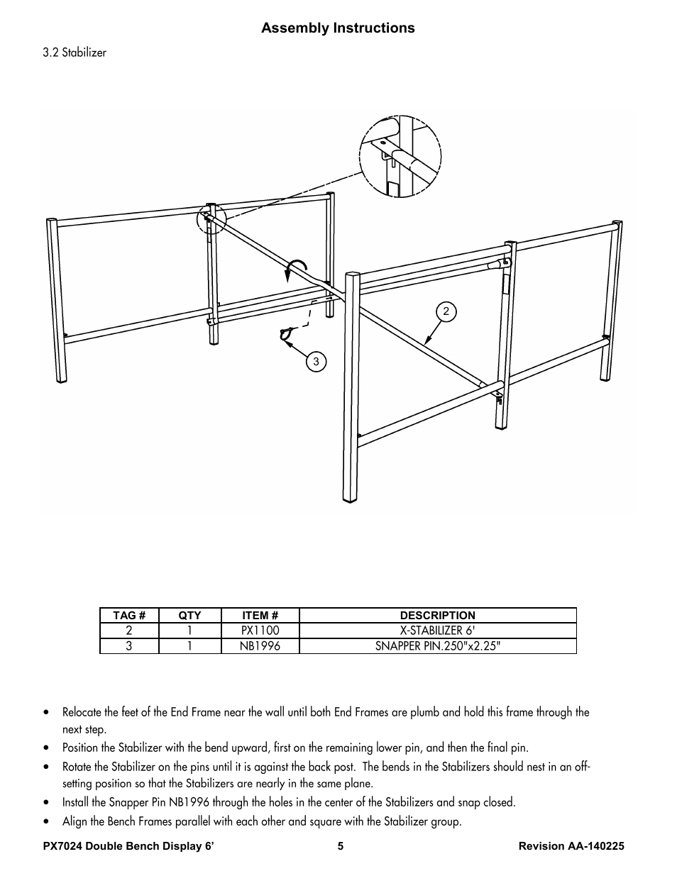 Assembly instructions | Poly-Tex PX7024 User Manual | Page 5 / 10