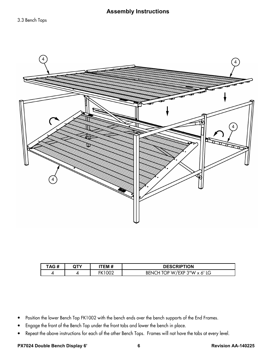 Assembly instructions | Poly-Tex PX7024 User Manual | Page 6 / 10