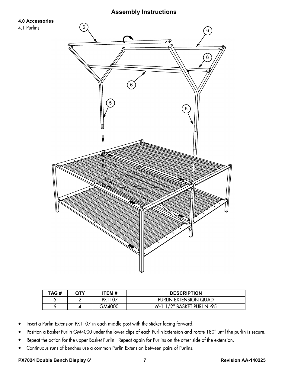 Assembly instructions | Poly-Tex PX7024 User Manual | Page 7 / 10