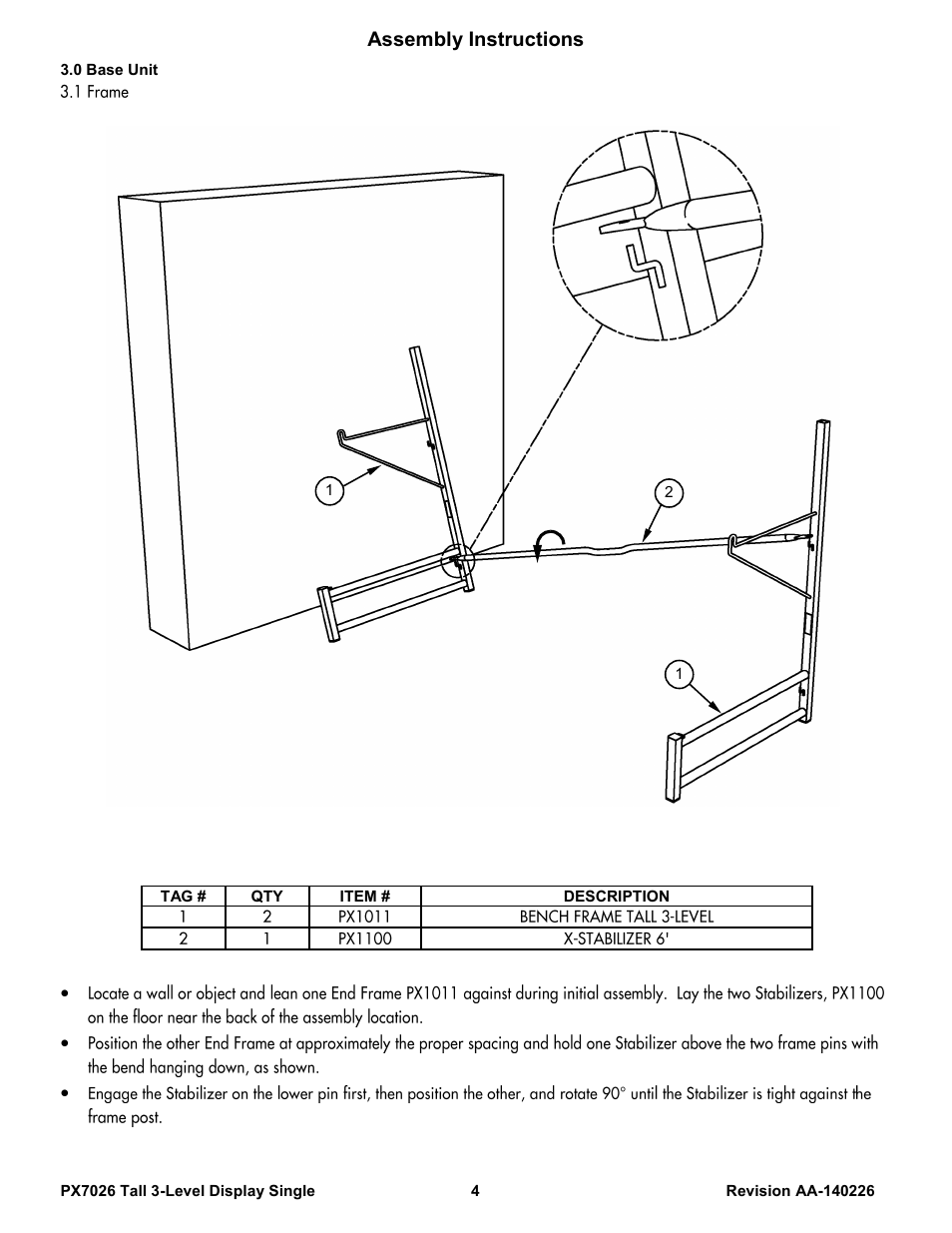Assembly instructions | Poly-Tex PX7026 User Manual | Page 4 / 10