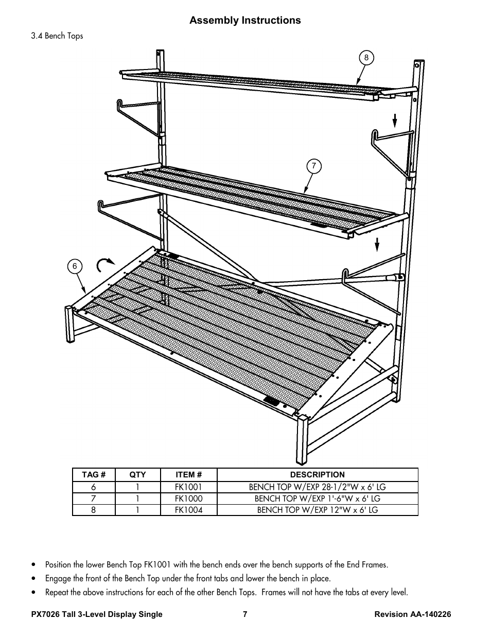 Assembly instructions | Poly-Tex PX7026 User Manual | Page 7 / 10