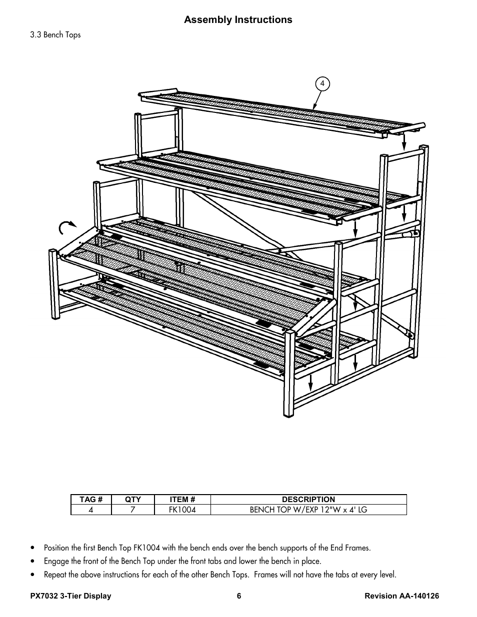 Assembly instructions | Poly-Tex PX7032 User Manual | Page 6 / 11