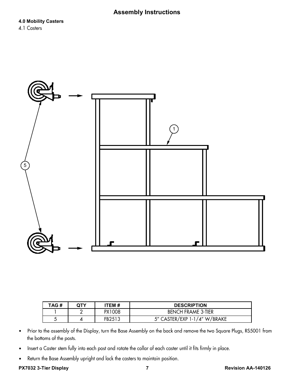 Assembly instructions | Poly-Tex PX7032 User Manual | Page 7 / 11