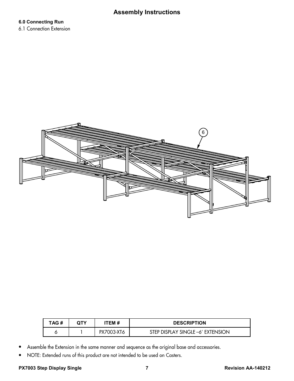 Assembly instructions | Poly-Tex PX7003 User Manual | Page 7 / 8